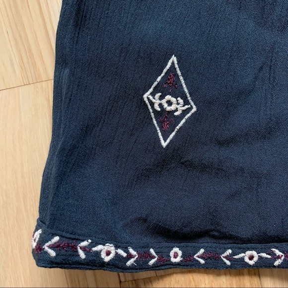 Natural Life Short Boho Dress Dark Blue W/ Embroidery Women’s Size Small - Picture 5 of 5